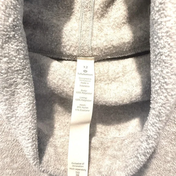 Lululemon Go Forward Pullover Fleece Cowl Neck Heathered Grey - Picture 3 of 7